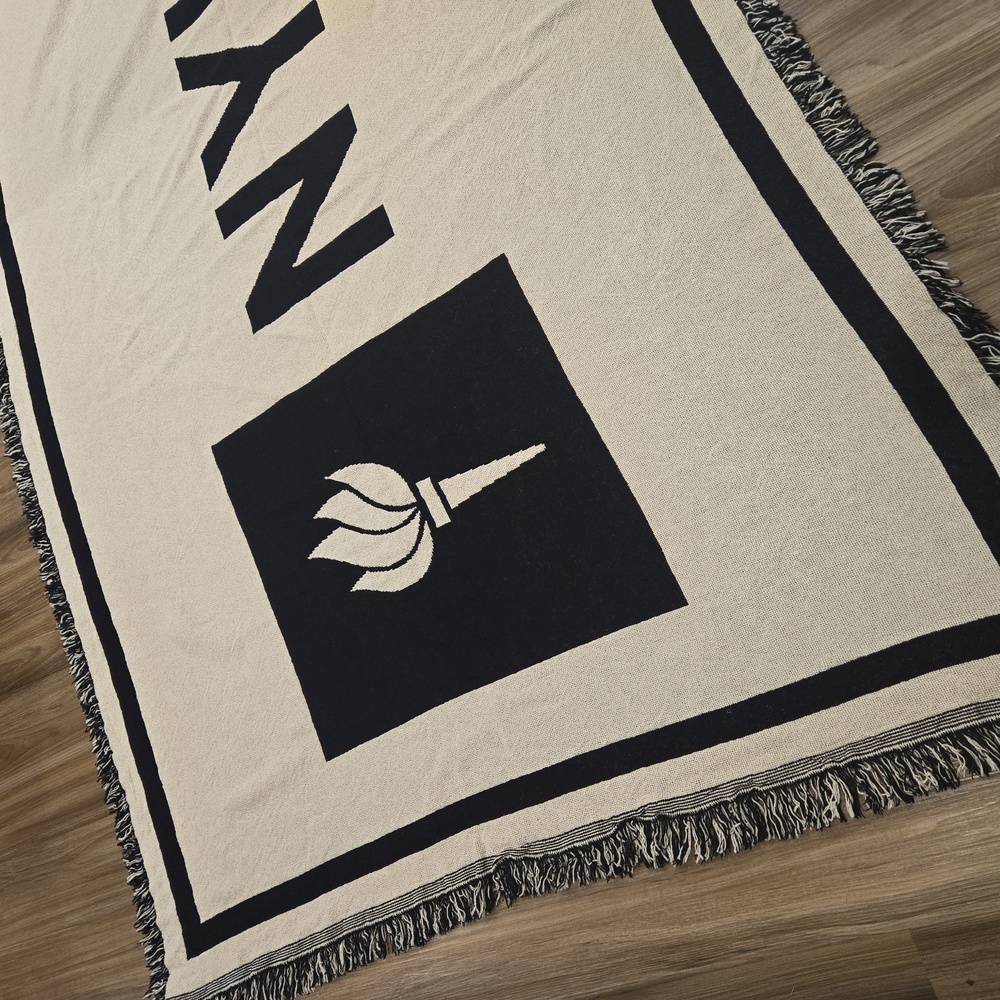 NYU New York University Afghan Tapestry Blanket Throw 68 X 48 - Picture 2 of 4